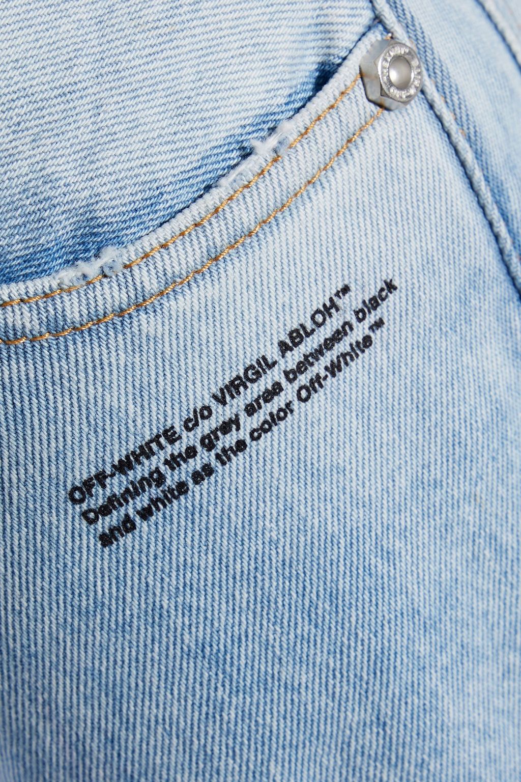 OFF-WHITE™ Printed dégradé high-rise straight-leg jeans