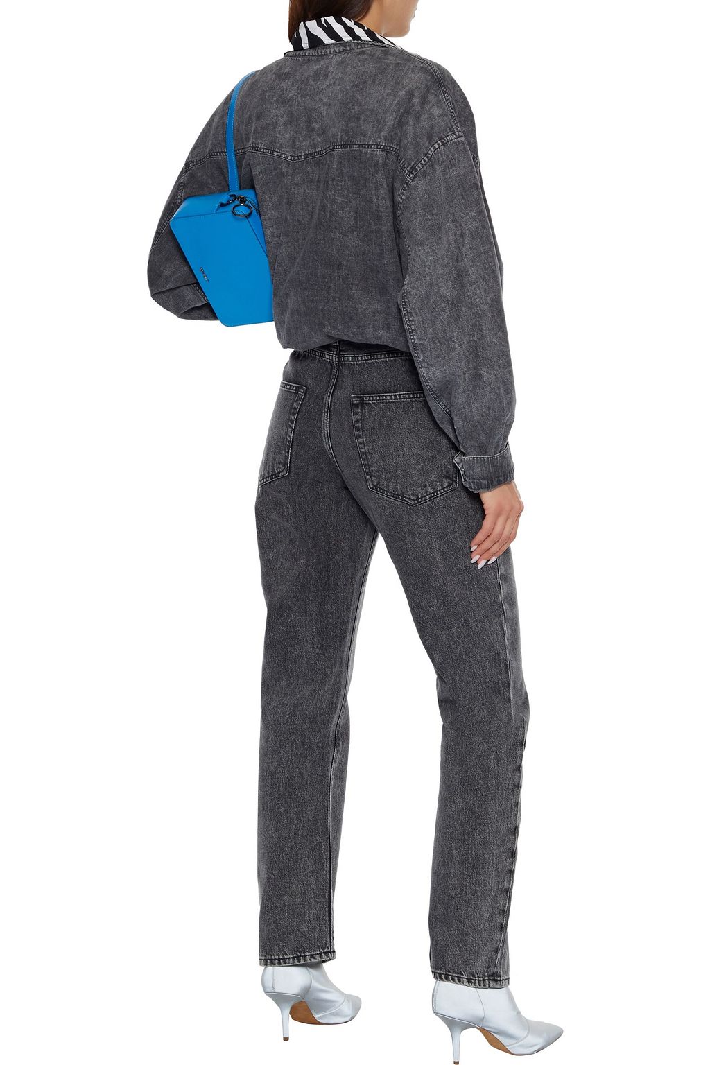 OFF-WHITE™ Printed high-rise straight-leg jeans