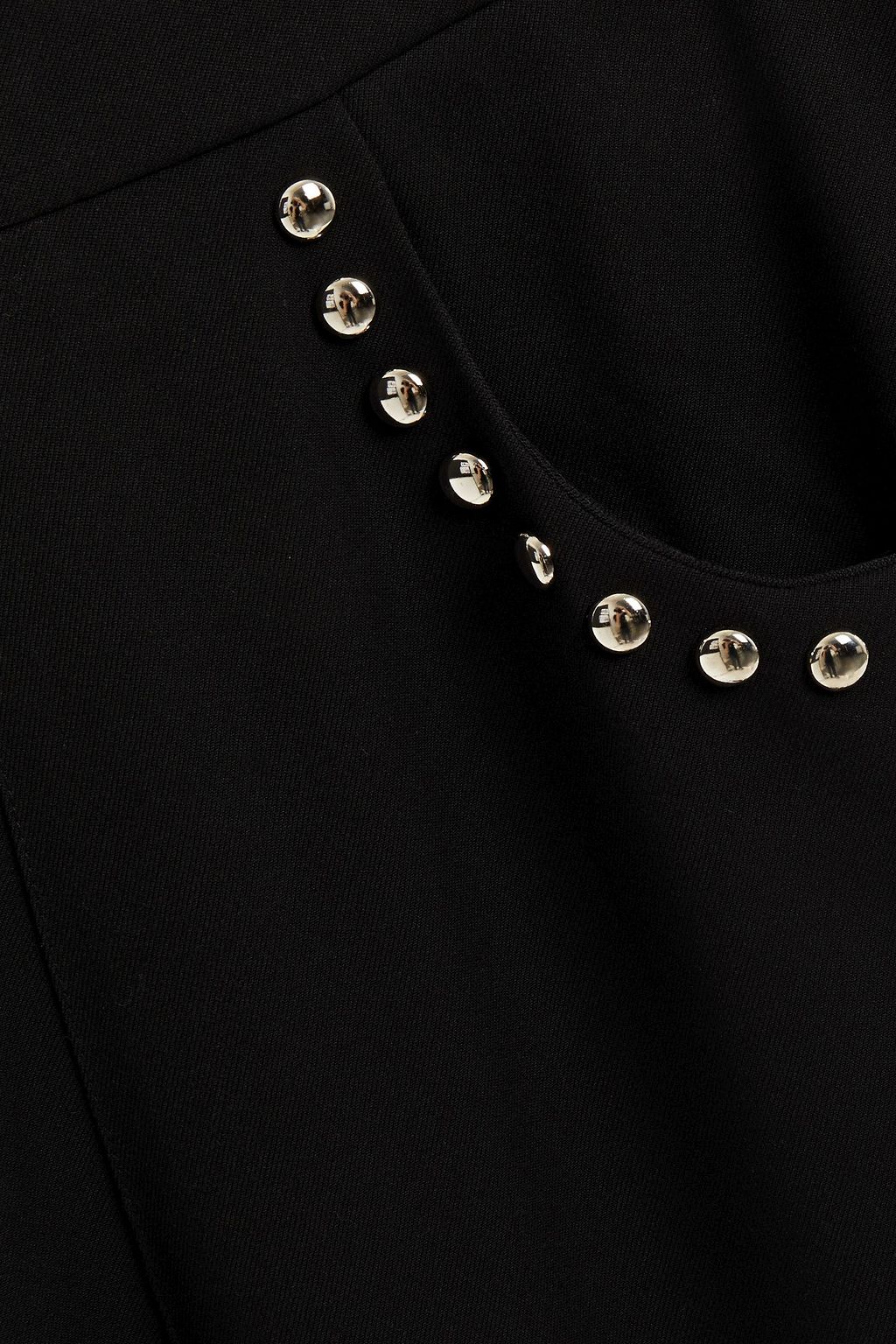 LOVE MOSCHINO Studded twill slim-leg pants