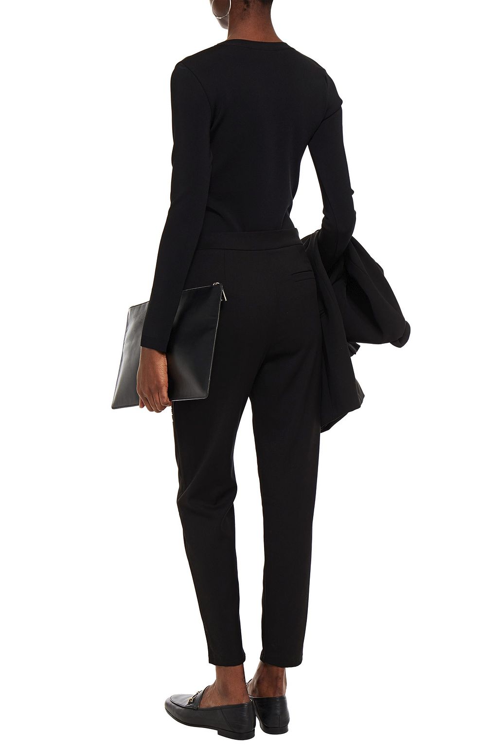 LOVE MOSCHINO Studded twill slim-leg pants
