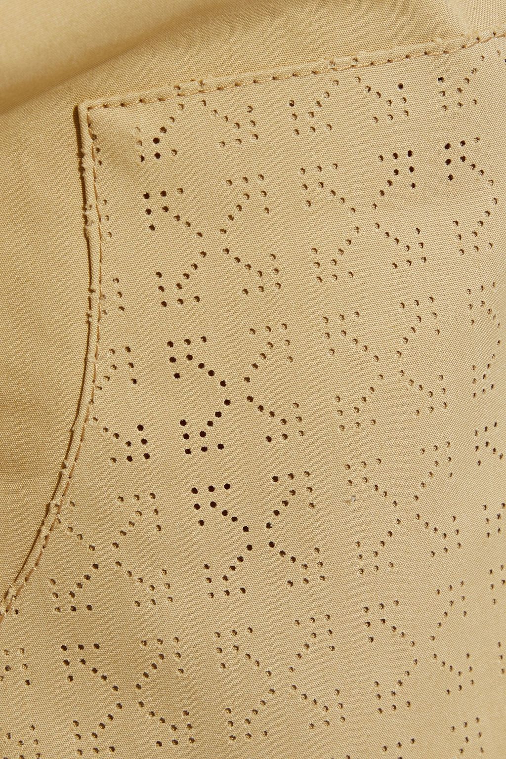 OFF-WHITE™ Carpenter perforated printed cotton straight-leg pants