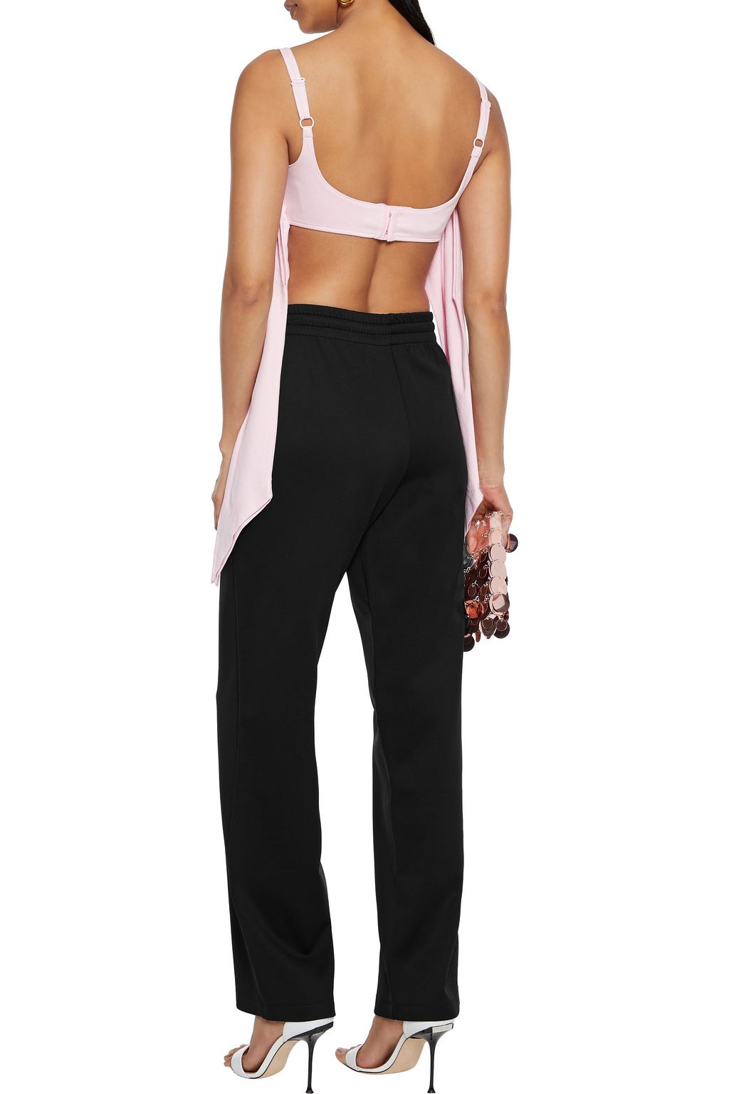 VALENTINO GARAVANI Studded stretch-ponte track pants