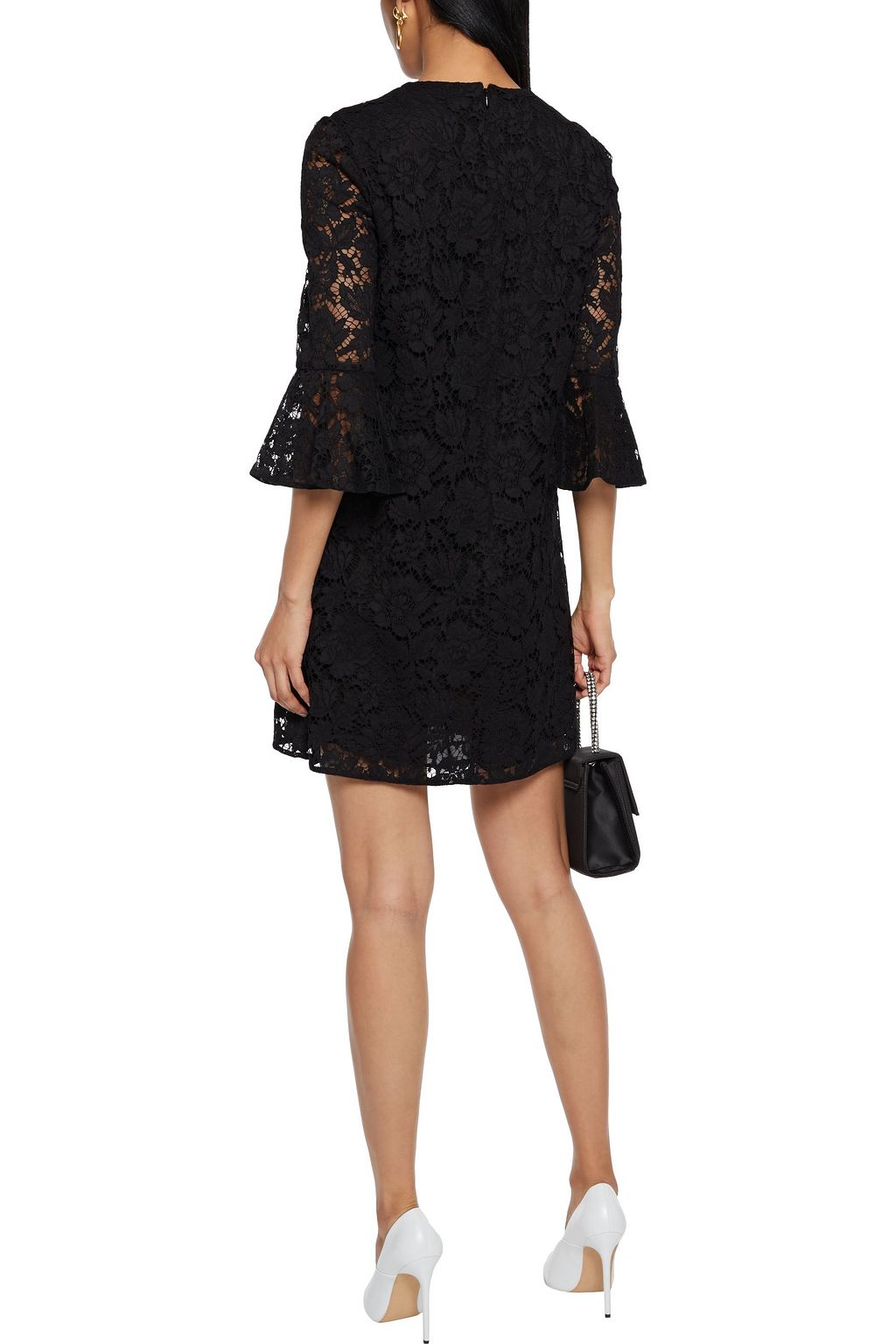 VALENTINO GARAVANI Cotton-blend corded lace mini dress