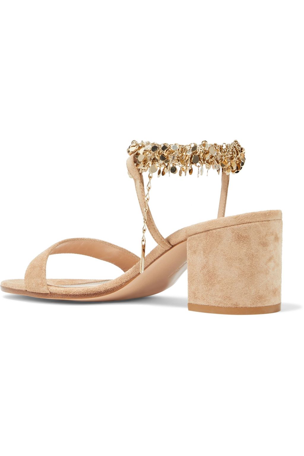 GIANVITO ROSSI Tebe 60 chain-trimmed suede sandals