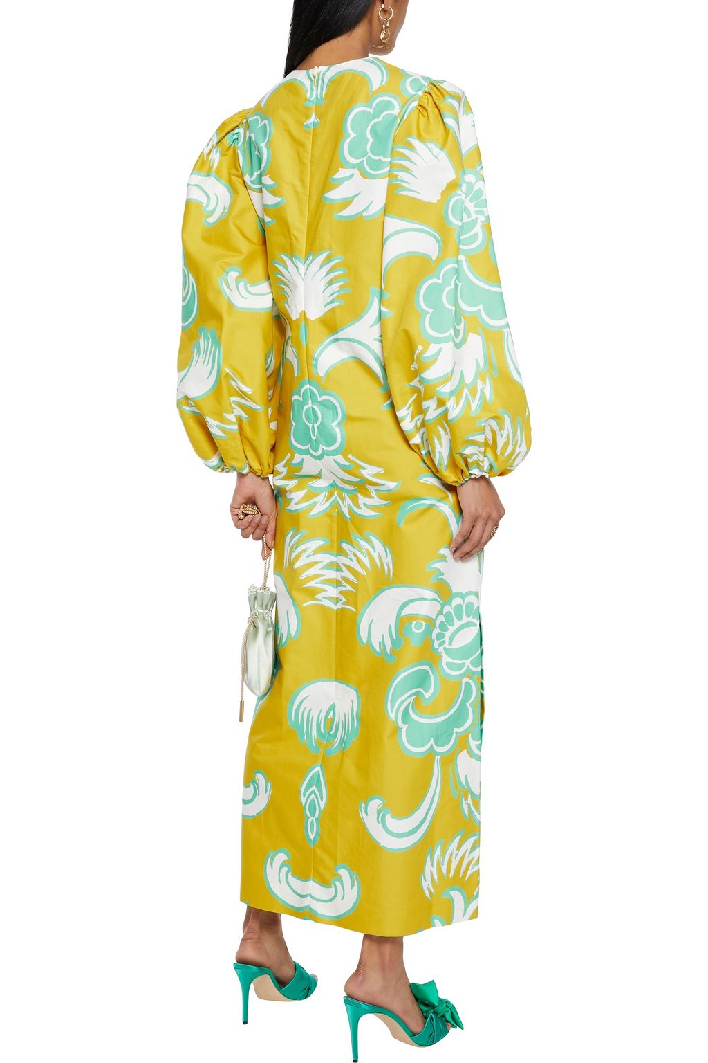 VALENTINO GARAVANI Printed cotton-poplin maxi dress