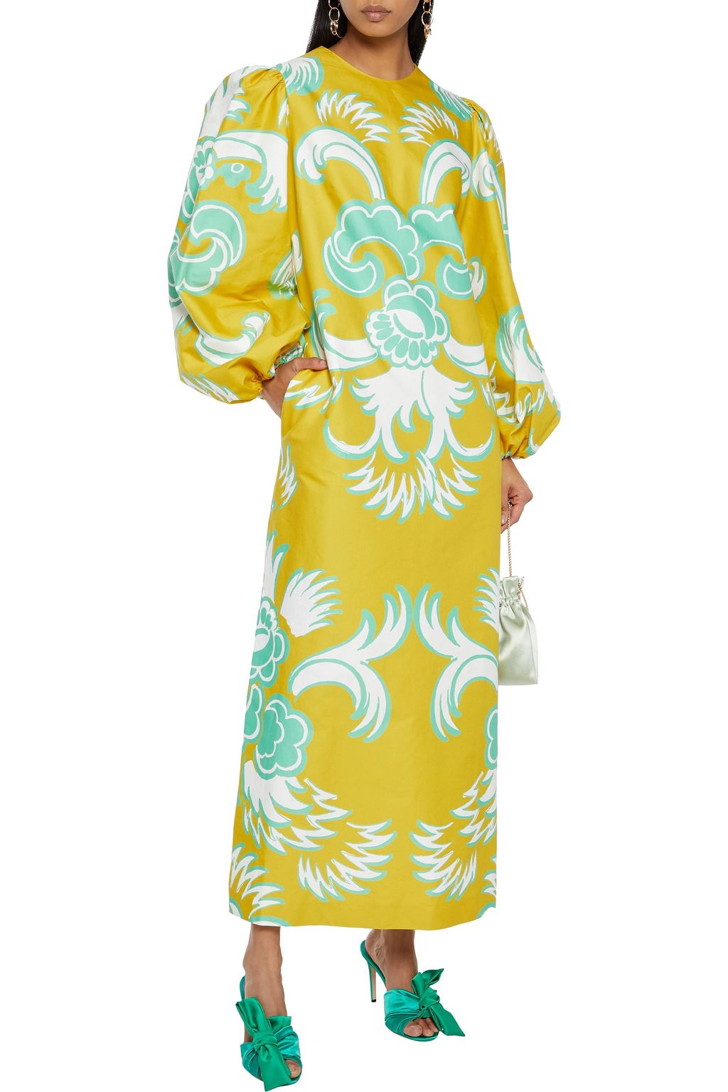 VALENTINO GARAVANI Printed cotton-poplin maxi dress