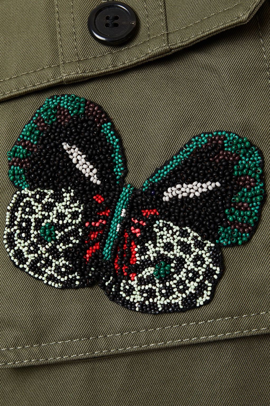 VALENTINO GARAVANI Embellished cotton-twill jacket