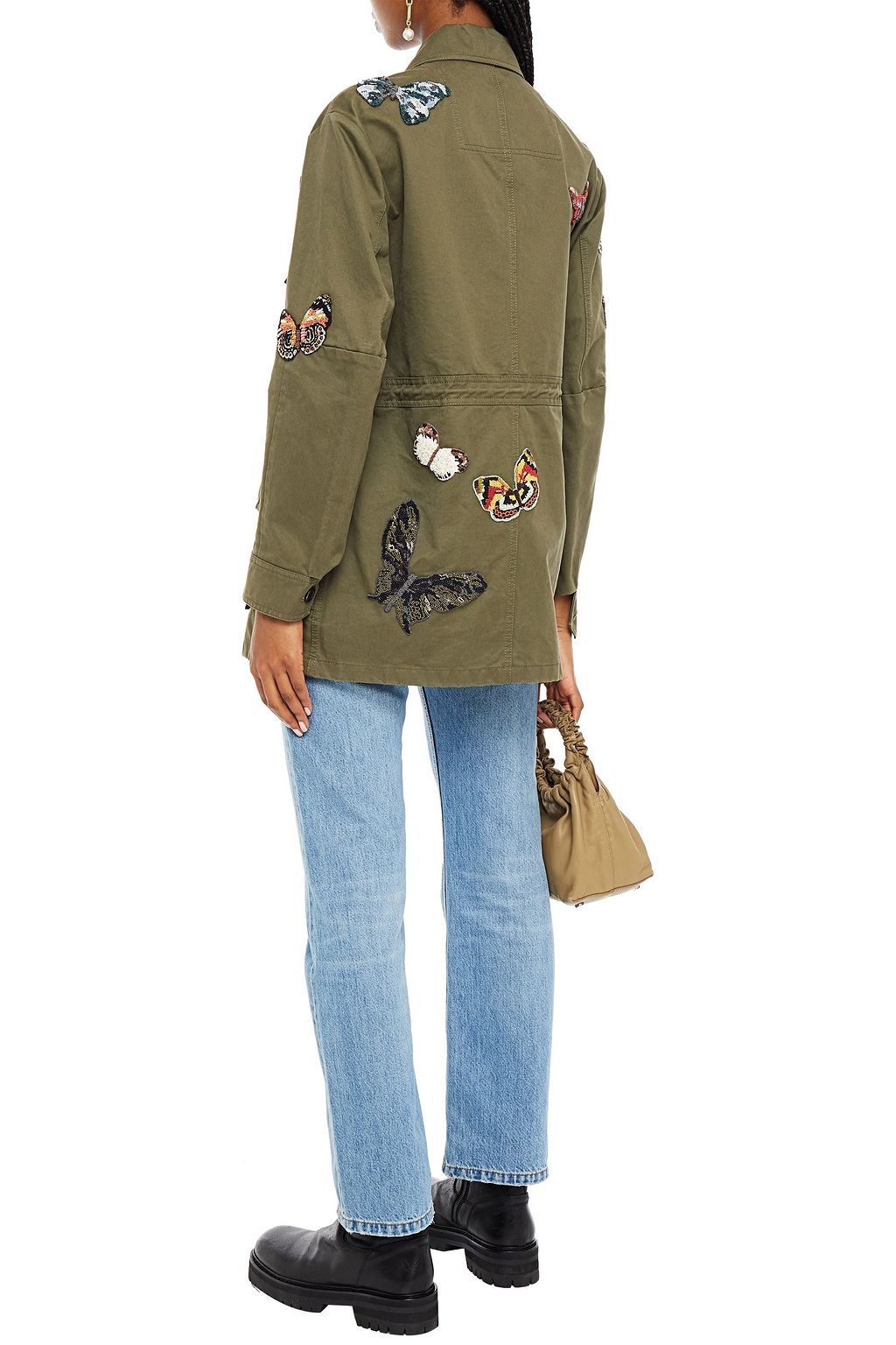 VALENTINO GARAVANI Embellished cotton-twill jacket