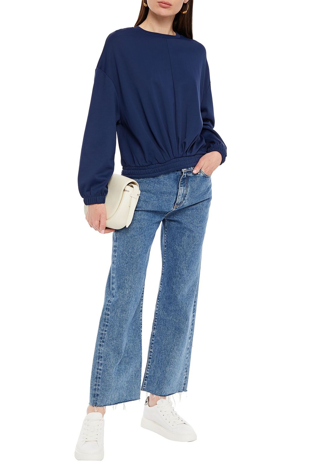 BA&SH Molly pleated French terry sweatshirt