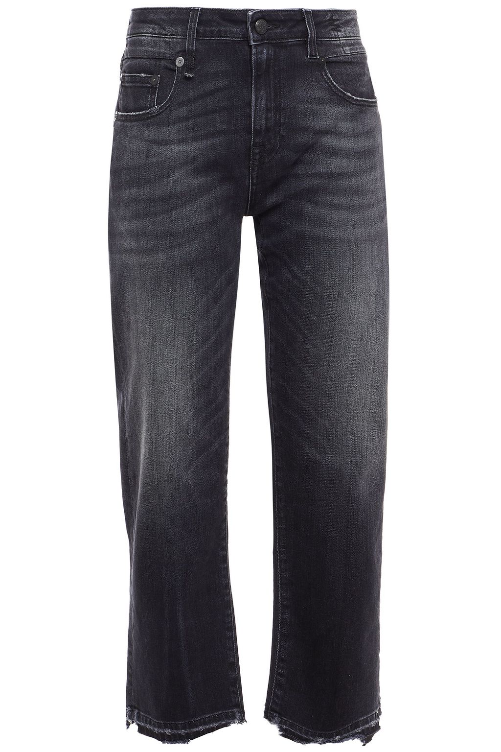 black distressed boyfriend jeans