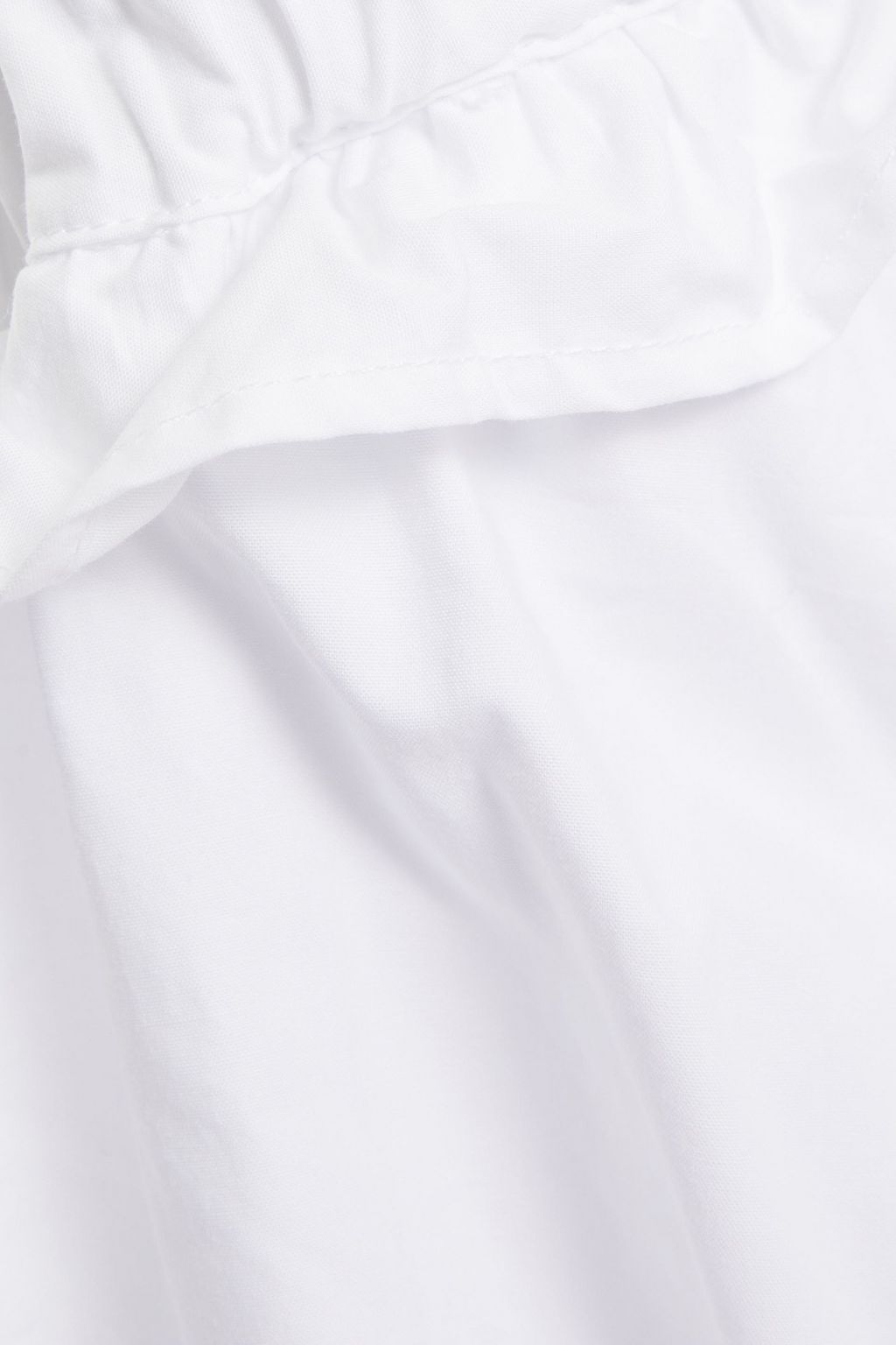 BA&SH Pascal off-the-shoulder ruffle-trimmed cotton-poplin top