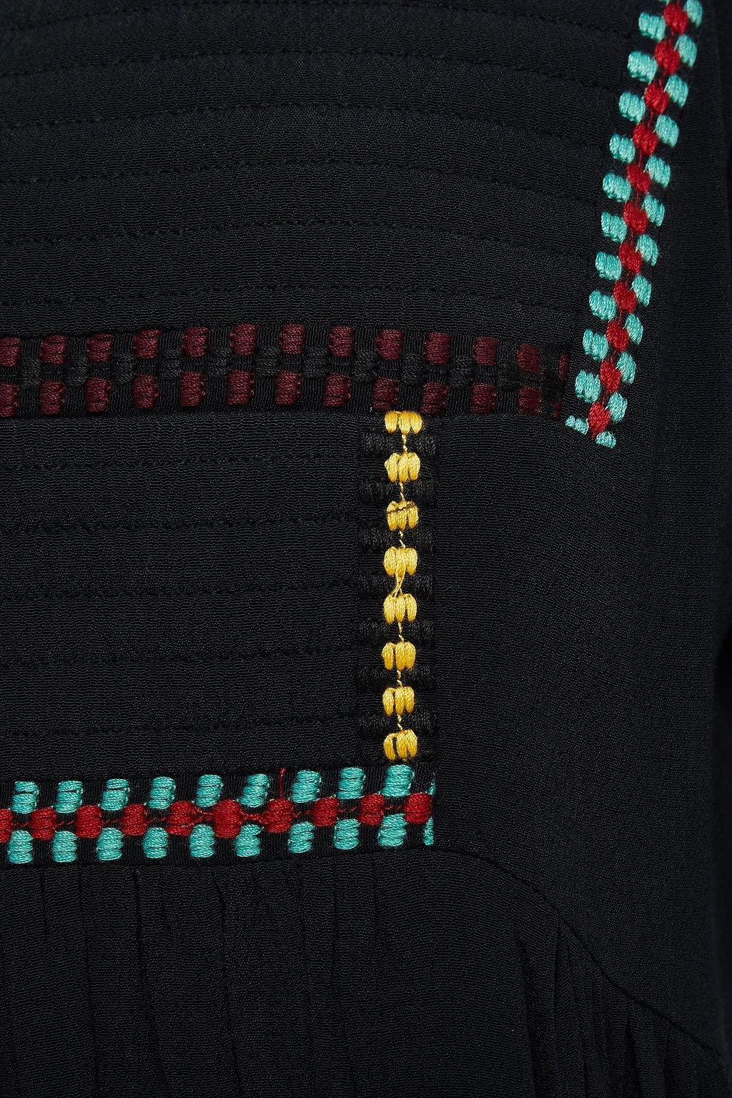 BA&SH Taylor embroidered crepe de chine top
