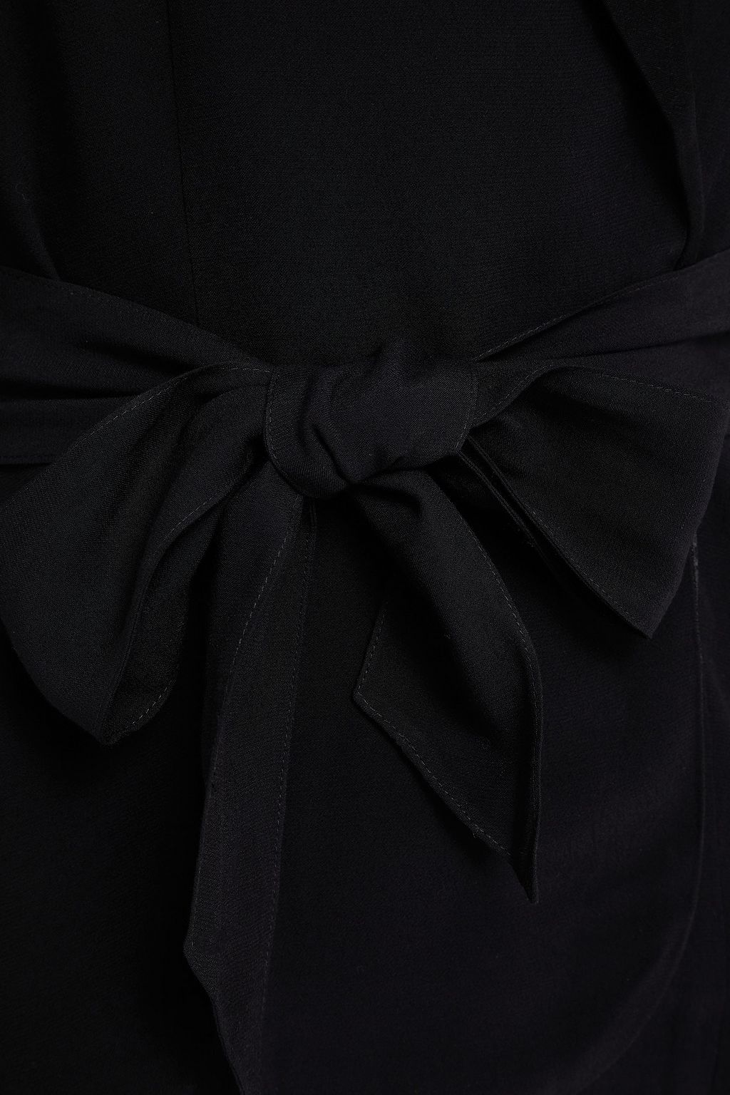 BA&SH Suga belted satin-trimmed crepe wrap jacket