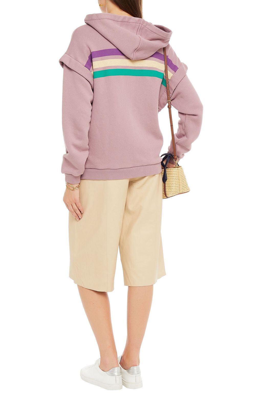 BA&SH Blow Parme printed French cotton-terry sweatshirt