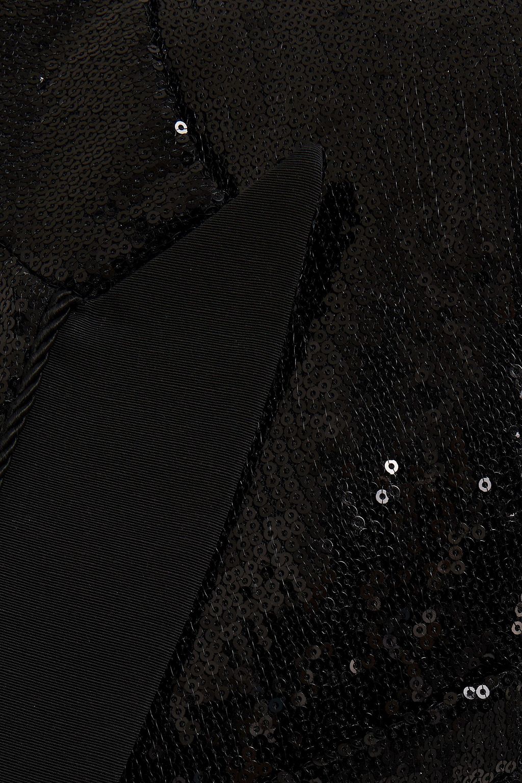DUNDAS Faille-trimmed sequined stretch-tulle blazer