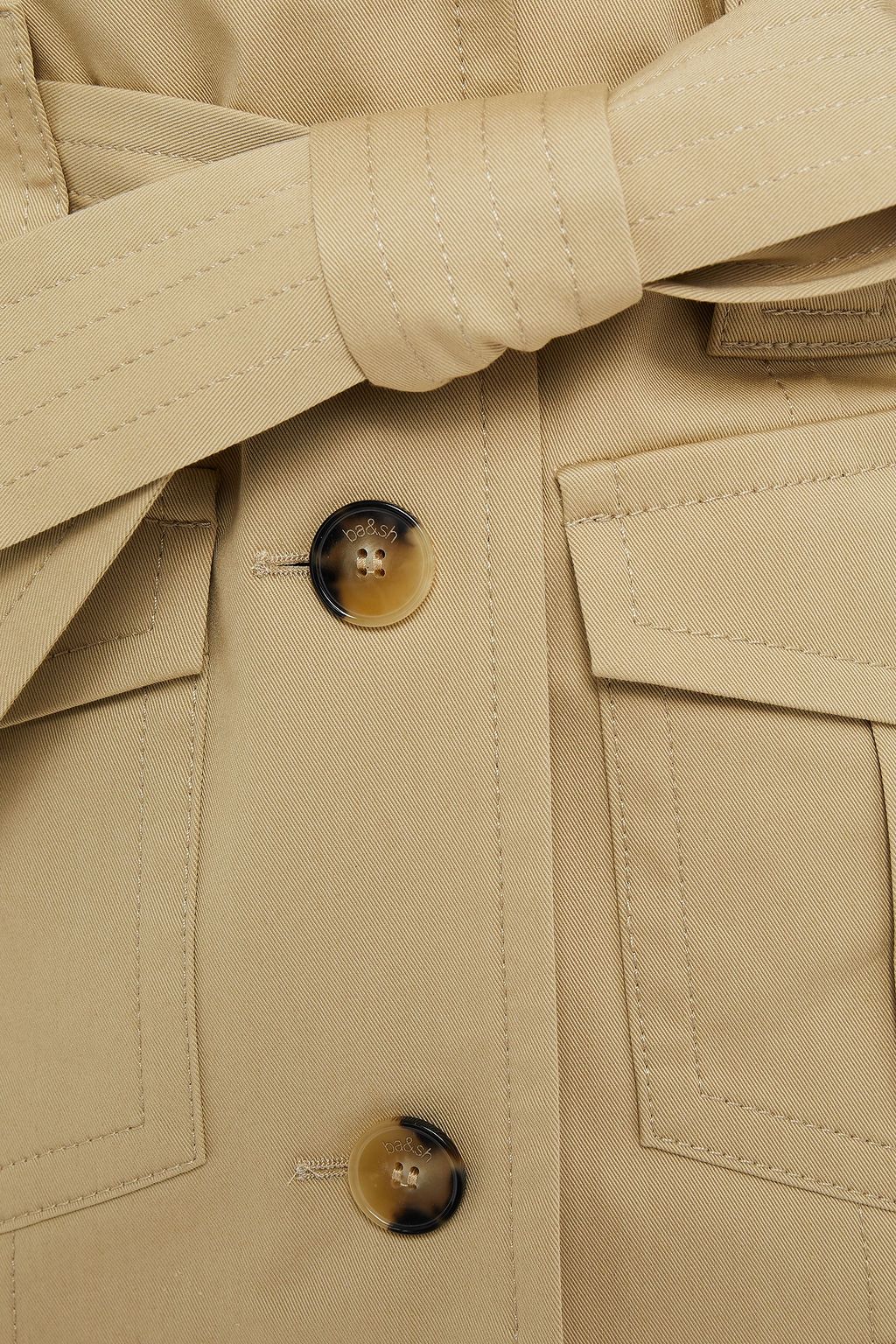 BA&SH Muse belted cotton-blend gabardine field jacket
