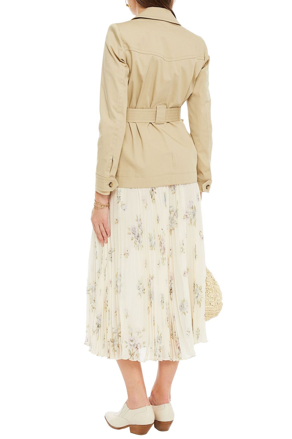 BA&SH Muse belted cotton-blend gabardine field jacket
