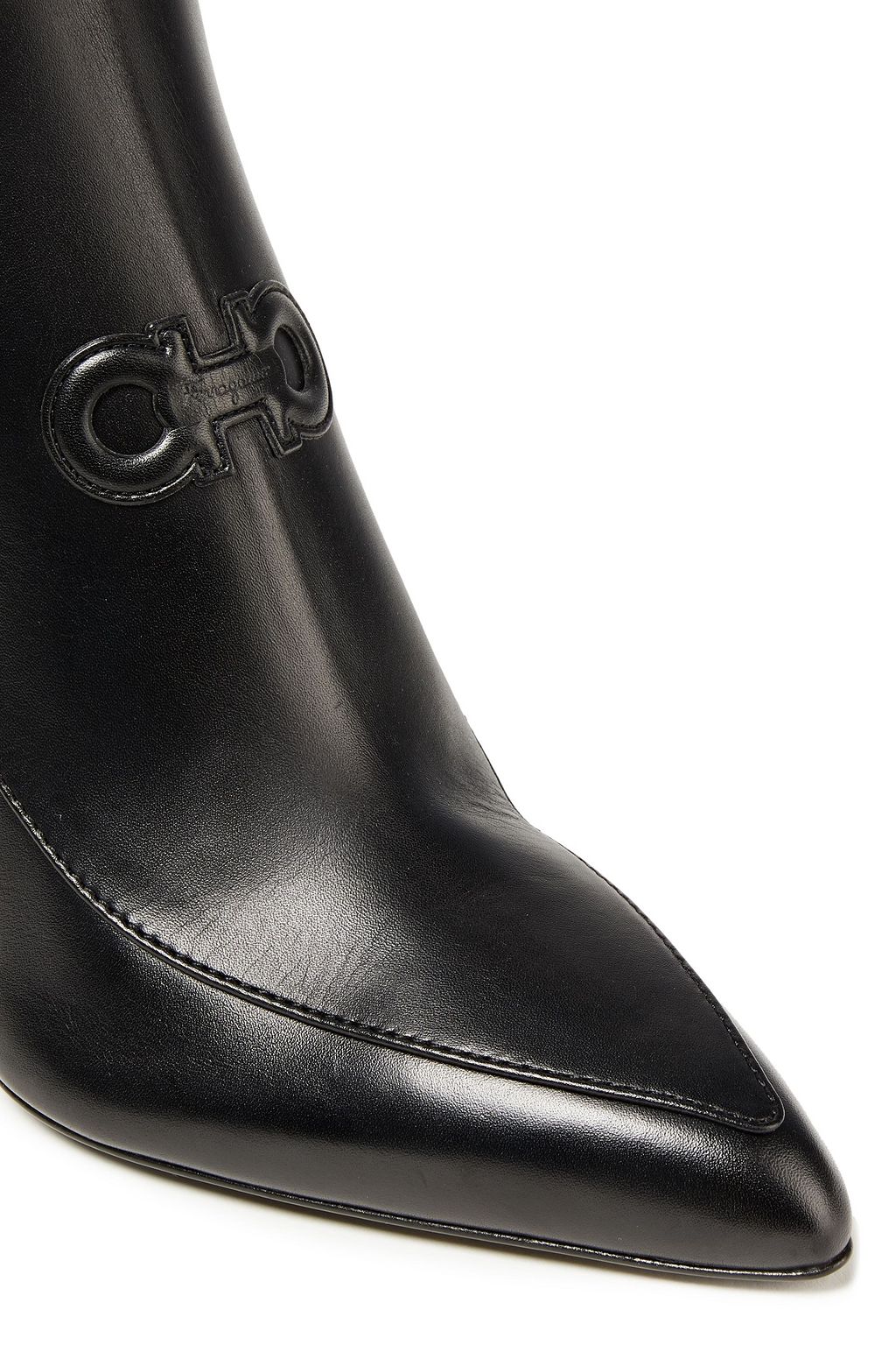 FERRAGAMO Marineo Gancini leather ankle boots