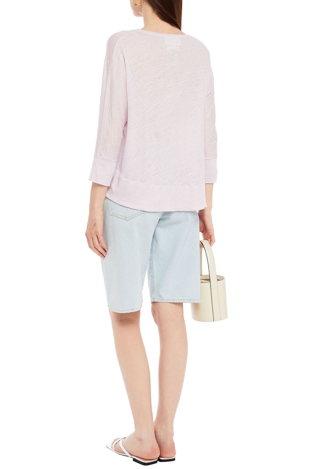 BA&SH Slub linen-jersey top