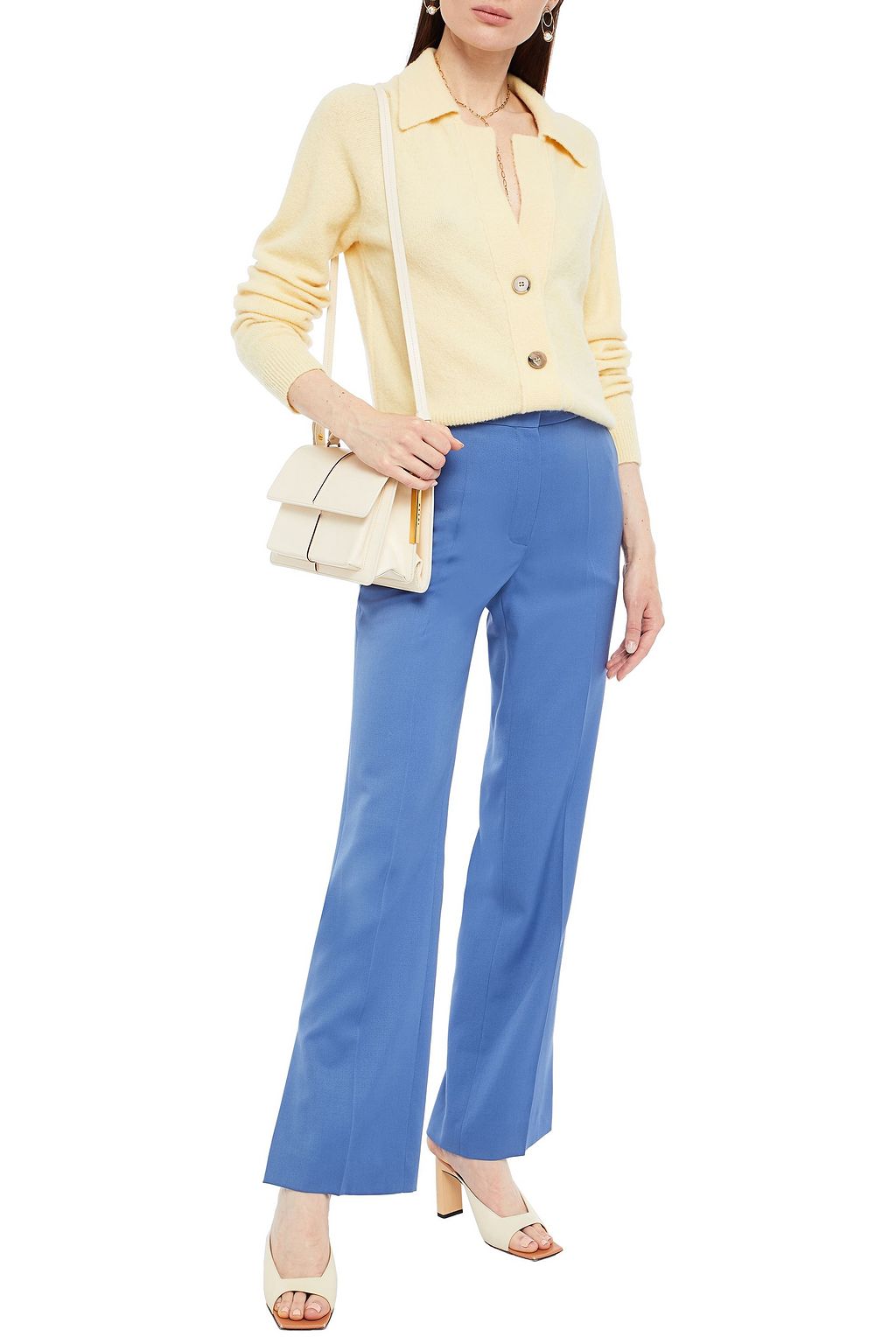 NINA RICCI Wool-twill straight-leg pants