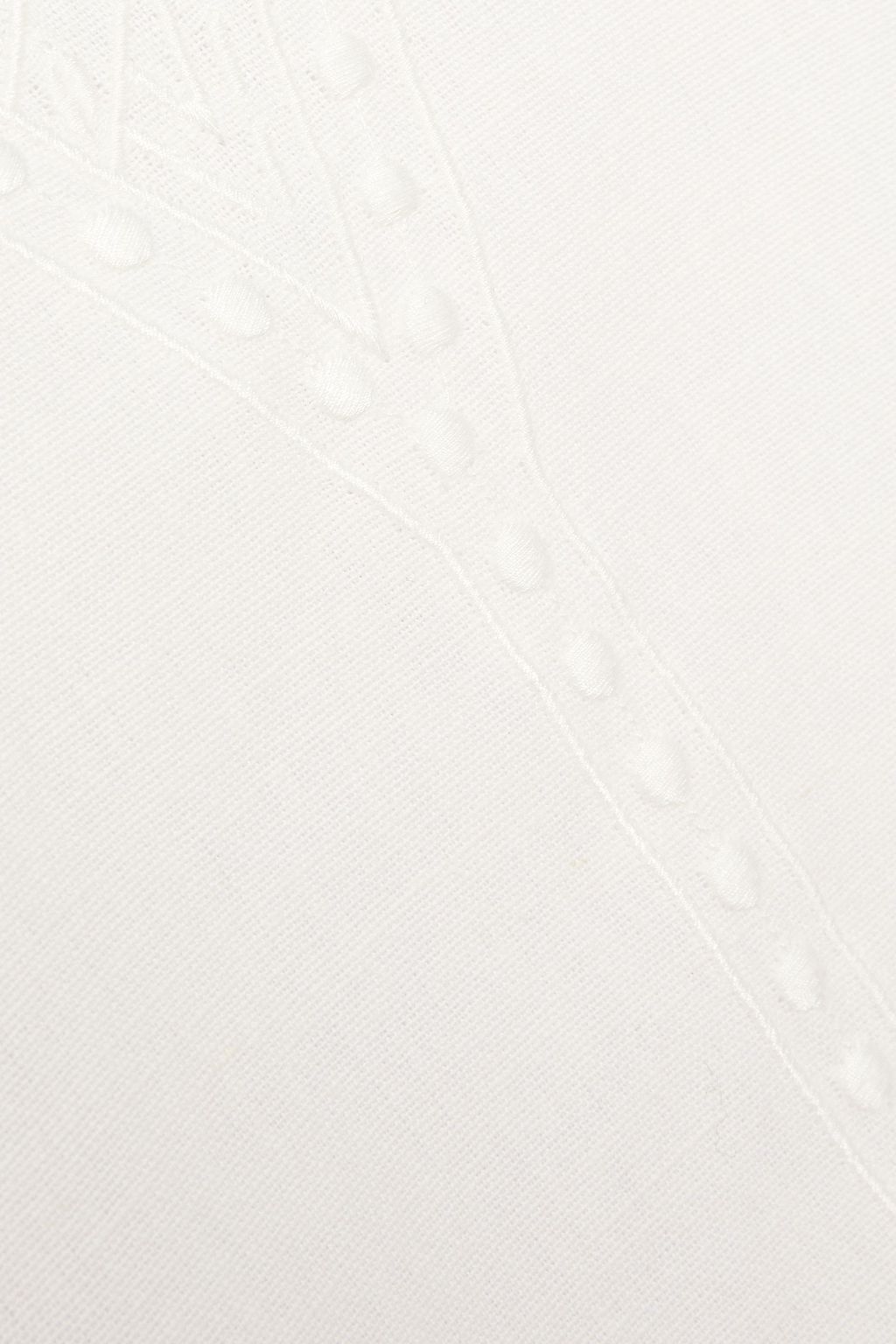 BA&SH Broderie anglaise-trimmed cotton and linen-blend top