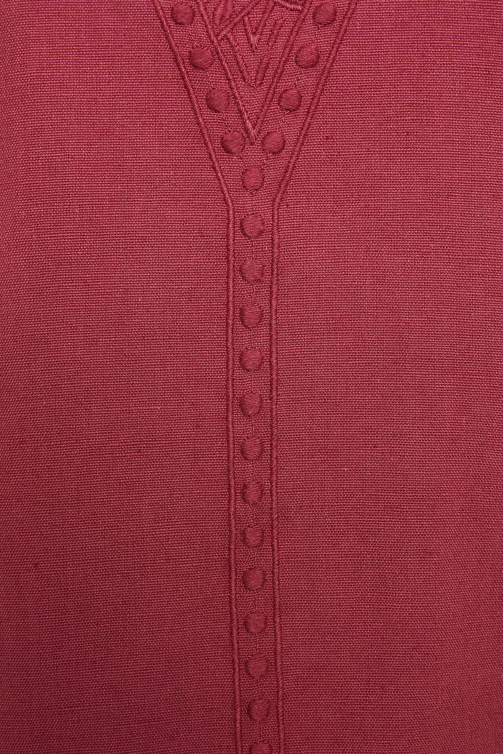 BA&SH Broderie anglaise-trimmed cotton and linen-blend top