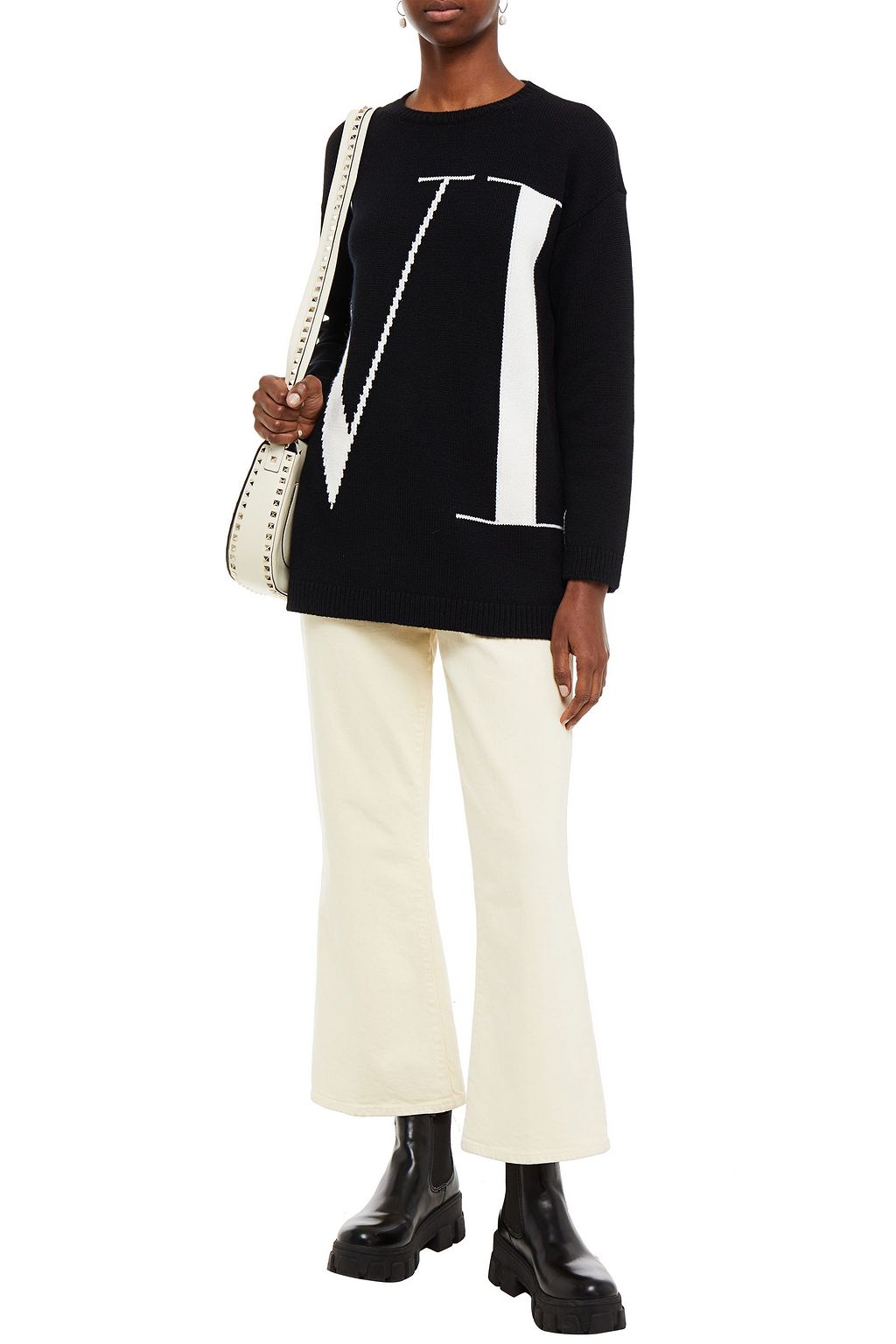 VALENTINO GARAVANI Intarsia cashmere sweater