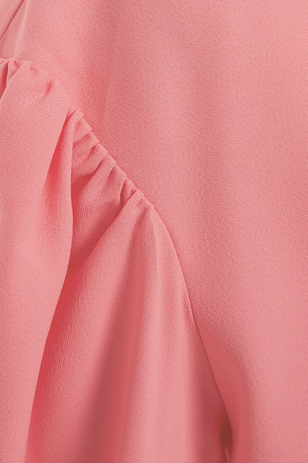 MSGM Wrap-effect pleated crepe mini dress