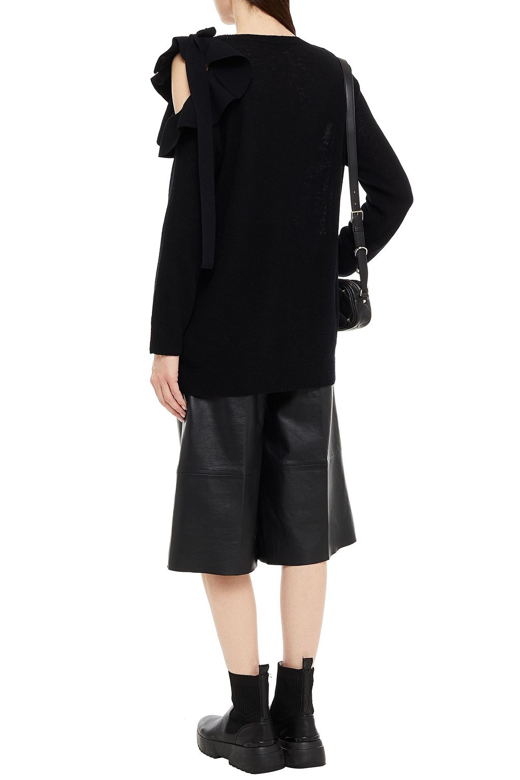 VALENTINO GARAVANI Pullover aus einer Woll-Kaschmirmischung mit Ponte-Besatz und Cut-outs