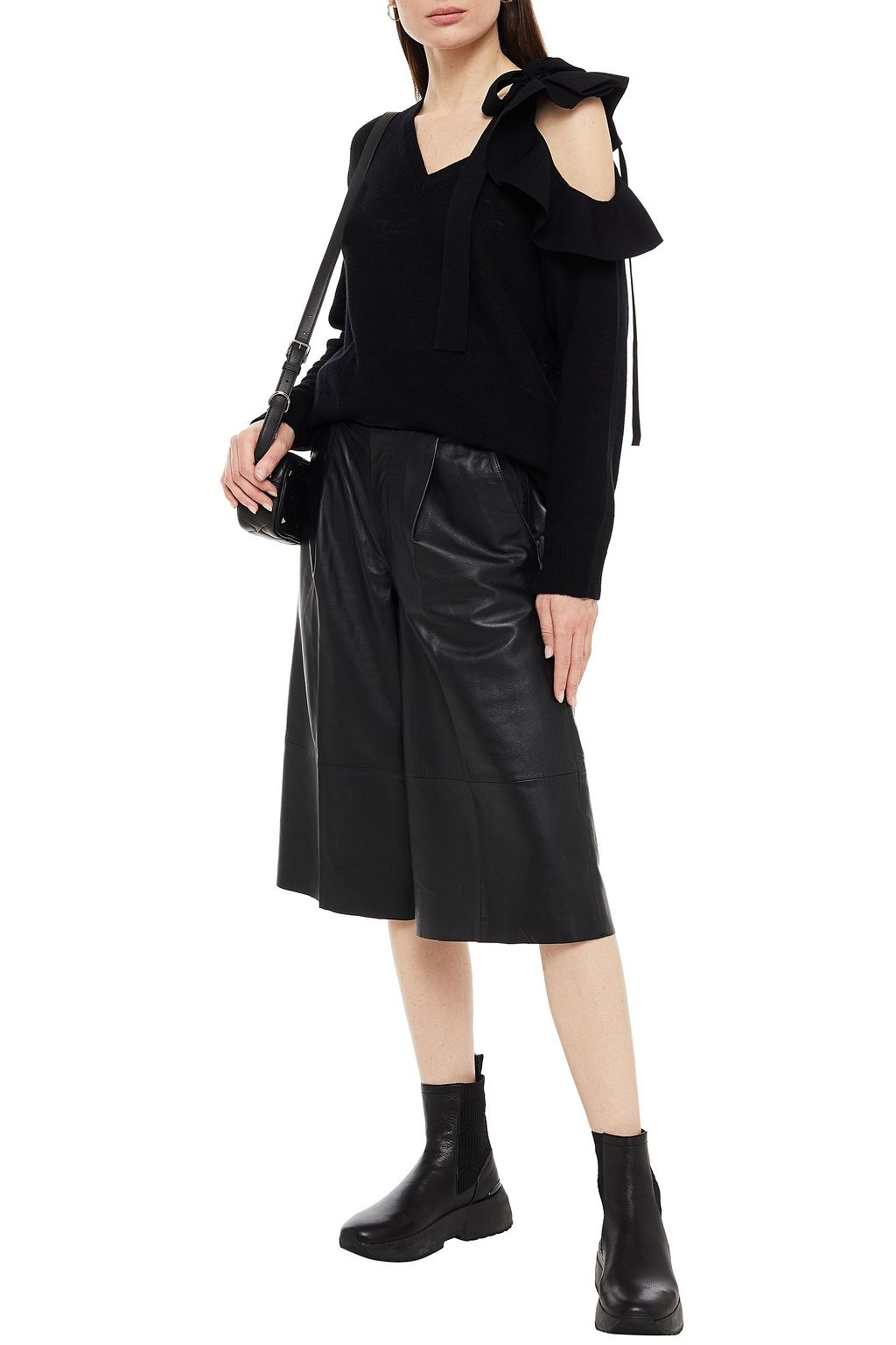 VALENTINO GARAVANI Pullover aus einer Woll-Kaschmirmischung mit Ponte-Besatz und Cut-outs