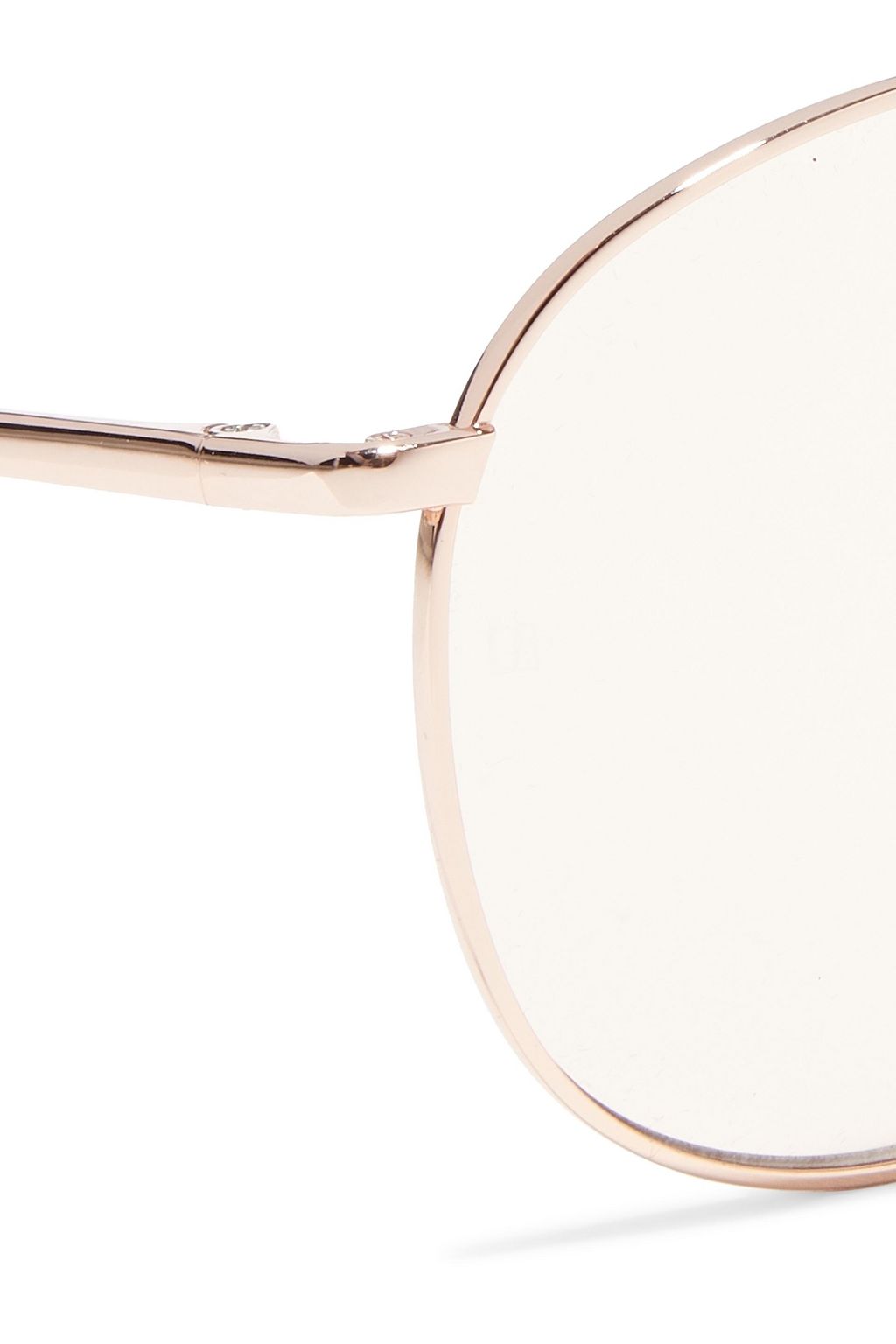 LINDA FARROW Aviator-style rose gold-tone sunglasses