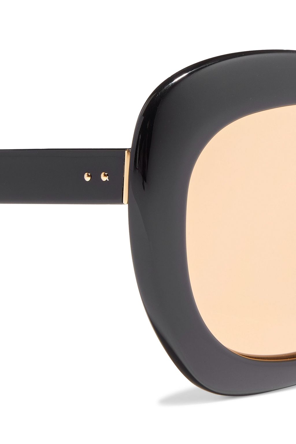 LINDA FARROW Cat-eye acetate mirrored sunglasses