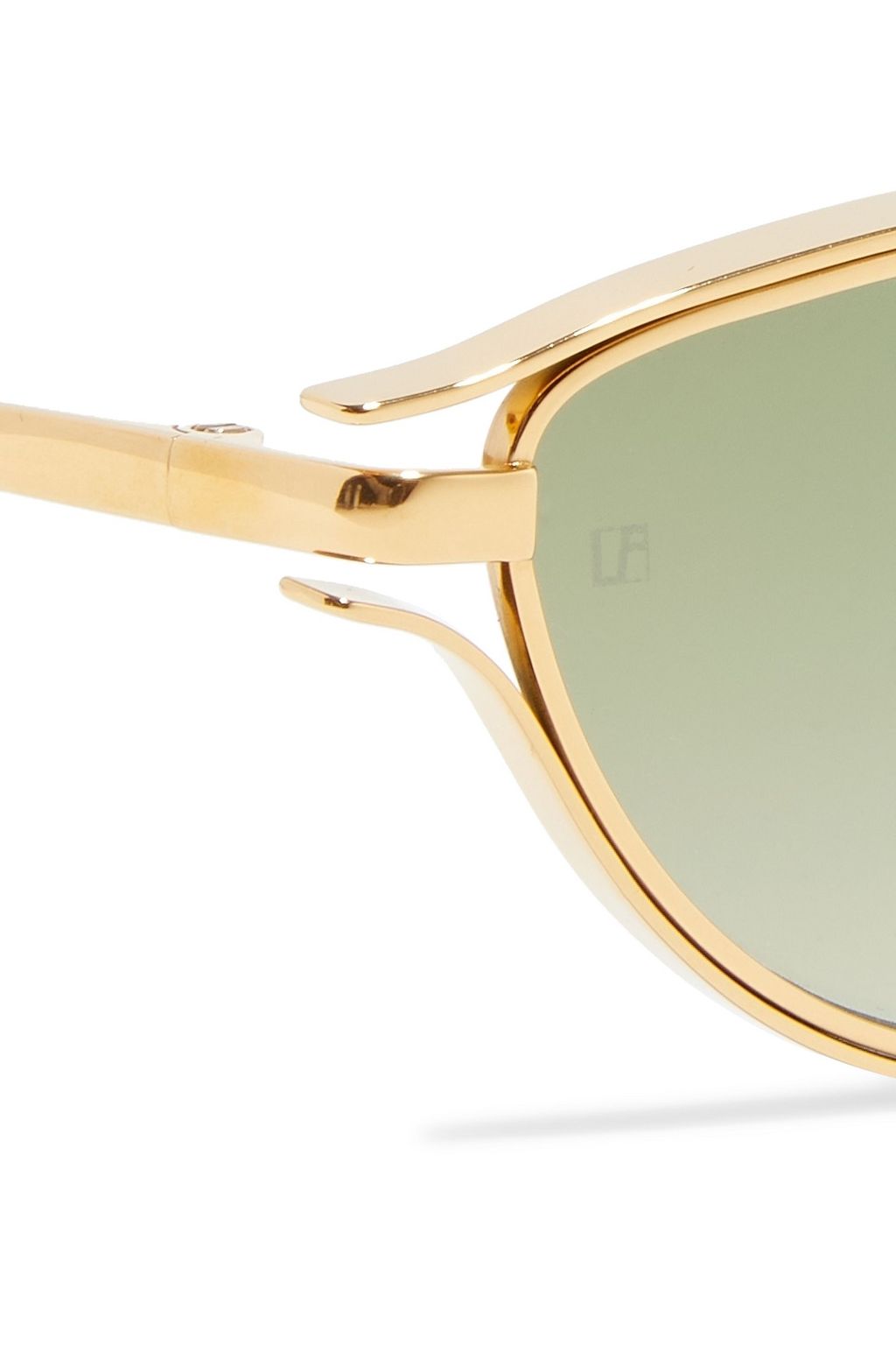 LINDA FARROW Cat-eye gold-tone sunglasses