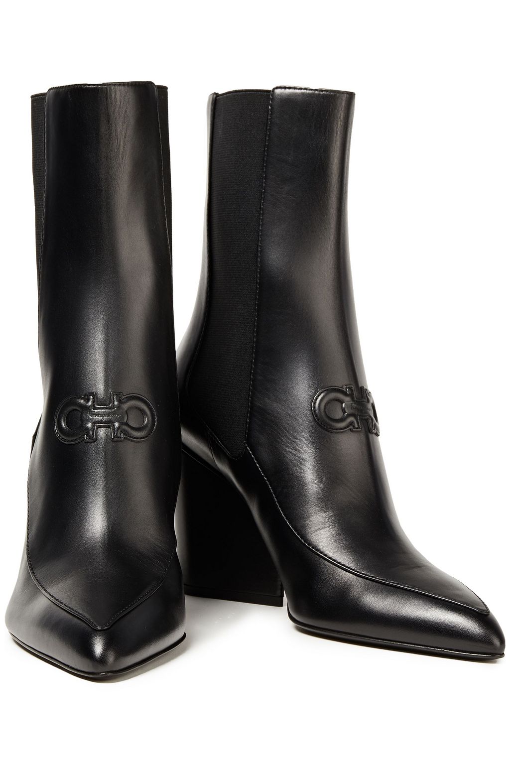 FERRAGAMO Marineo Gancini leather ankle boots