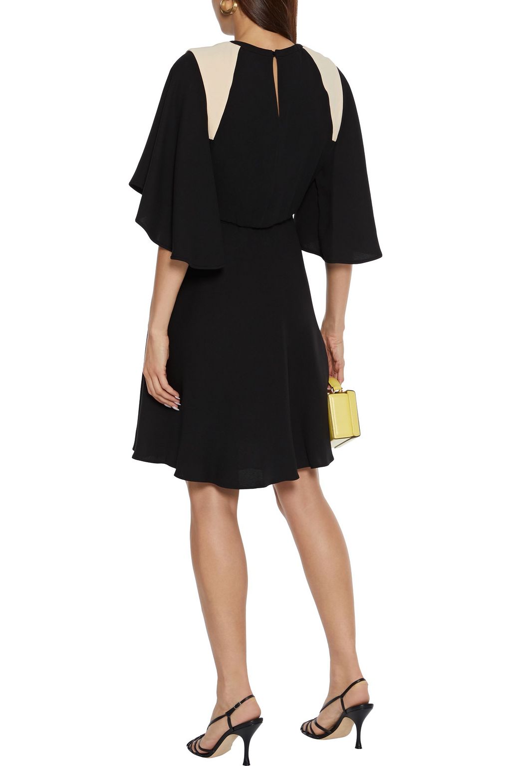 VALENTINO GARAVANI Two-tone silk-crepe dress