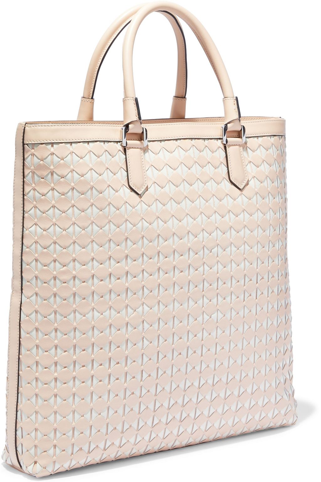 SERAPIAN Vertical mosaico leather tote