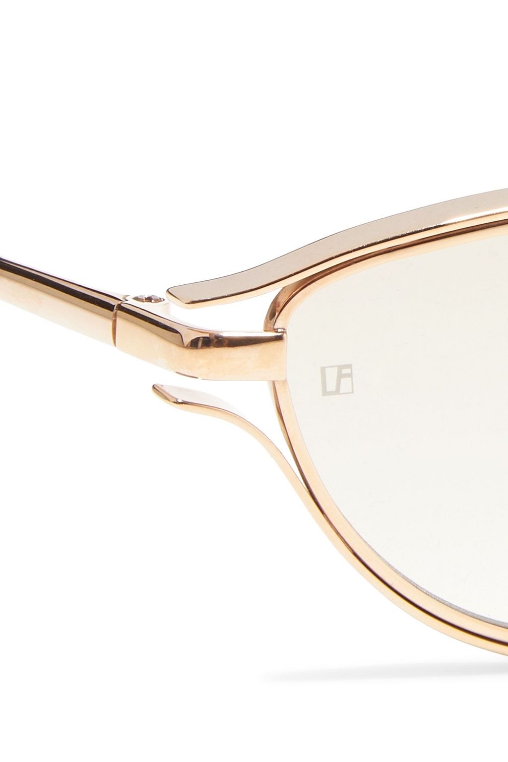 LINDA FARROW Cradle cat-eye rose gold-tone sunglasses