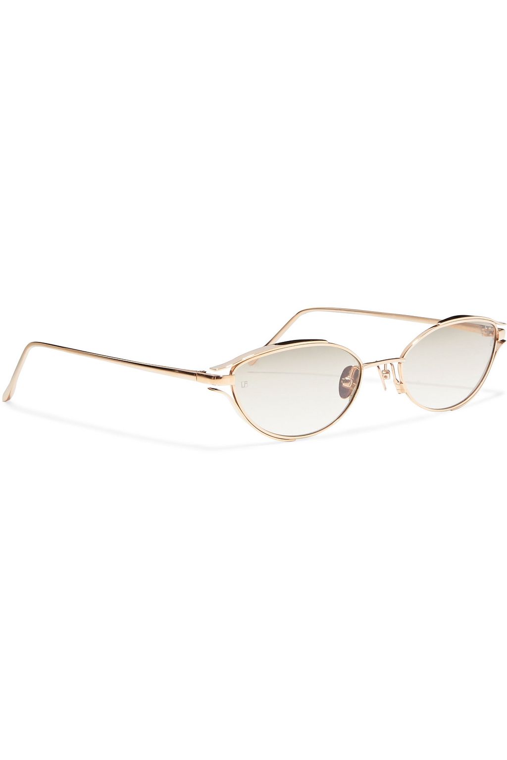LINDA FARROW Cradle cat-eye rose gold-tone sunglasses