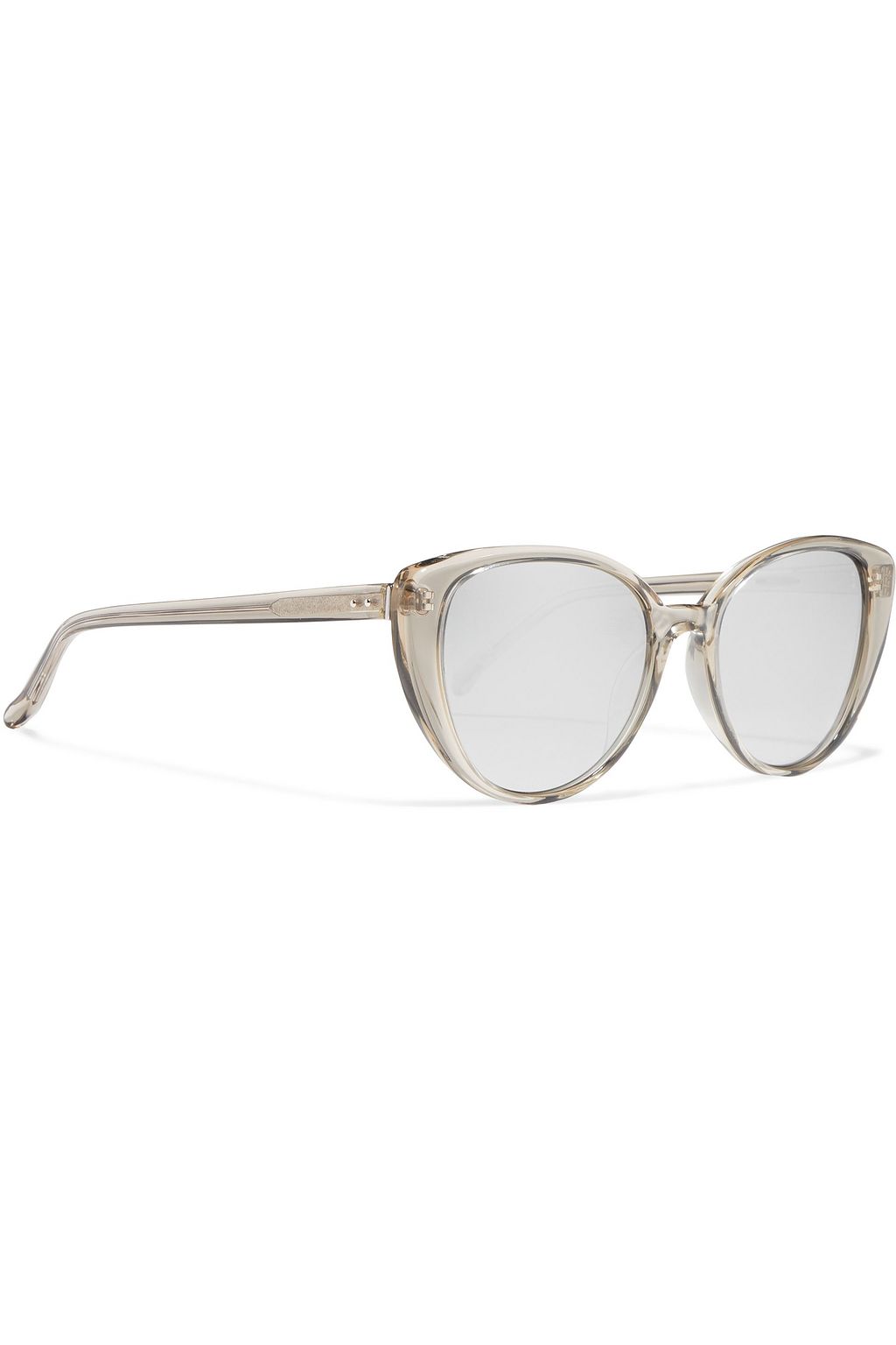 LINDA FARROW Cat-eye acetate mirrored sunglasses