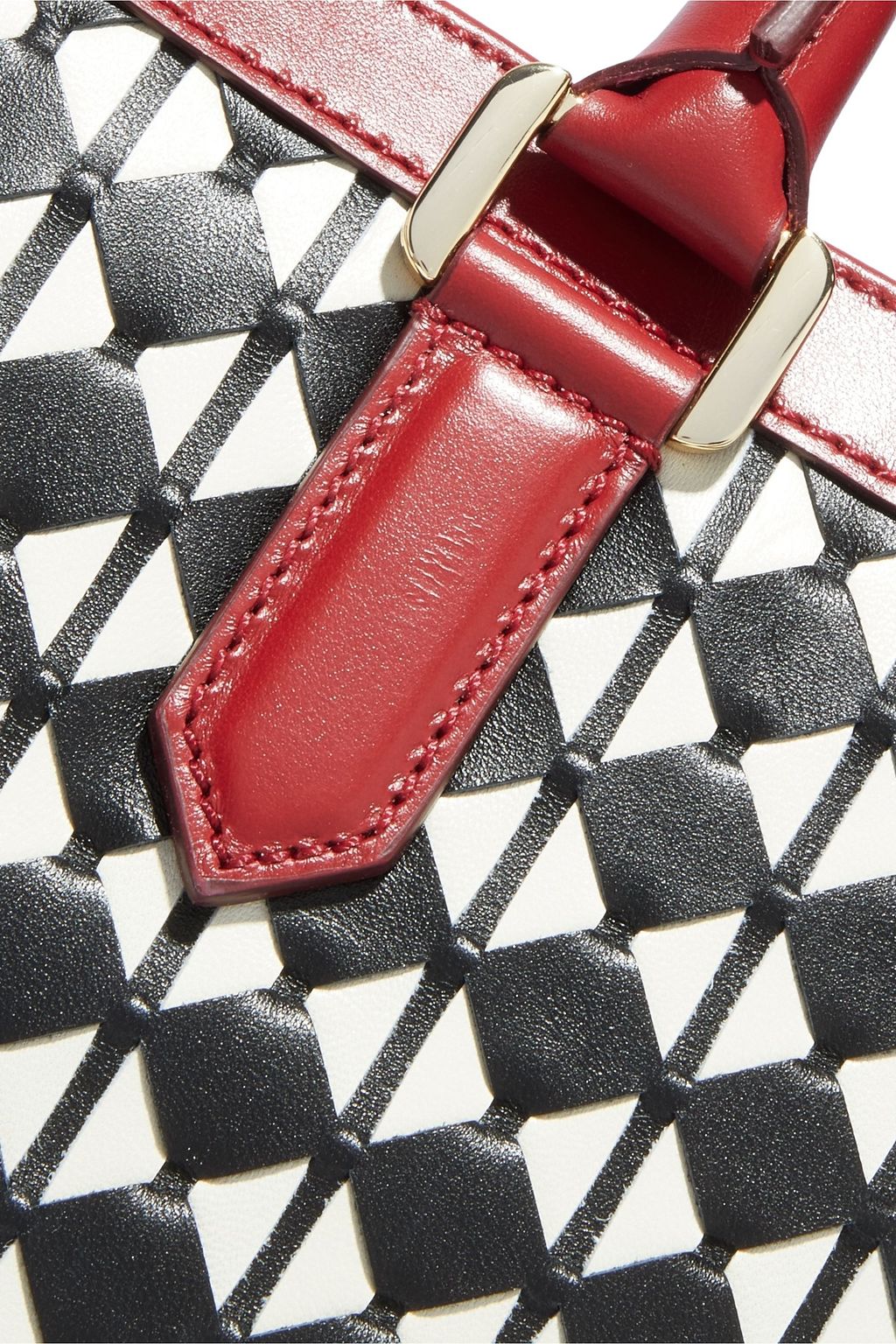 SERAPIAN Vertical mosaico leather tote