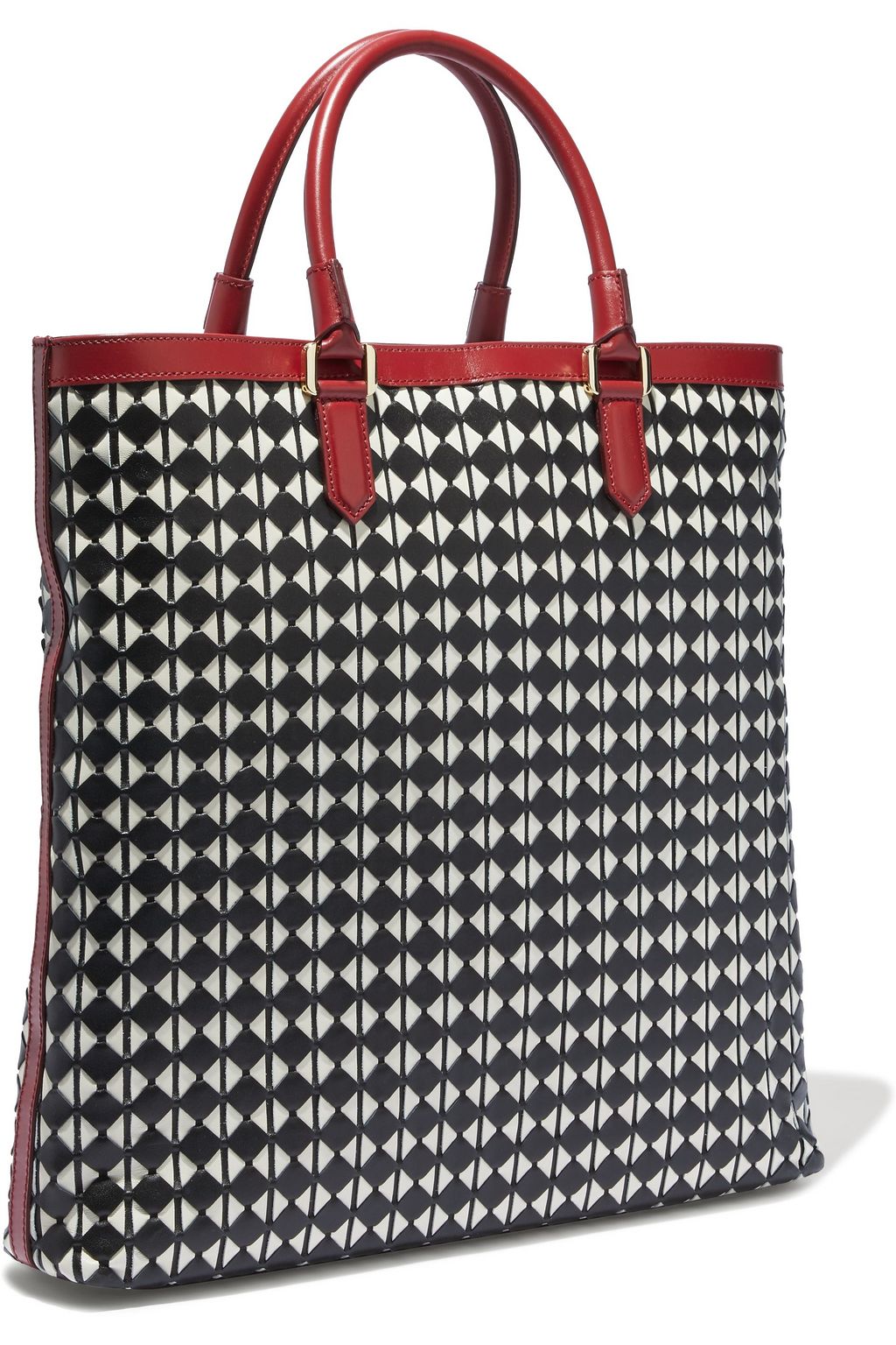 SERAPIAN Vertical mosaico leather tote