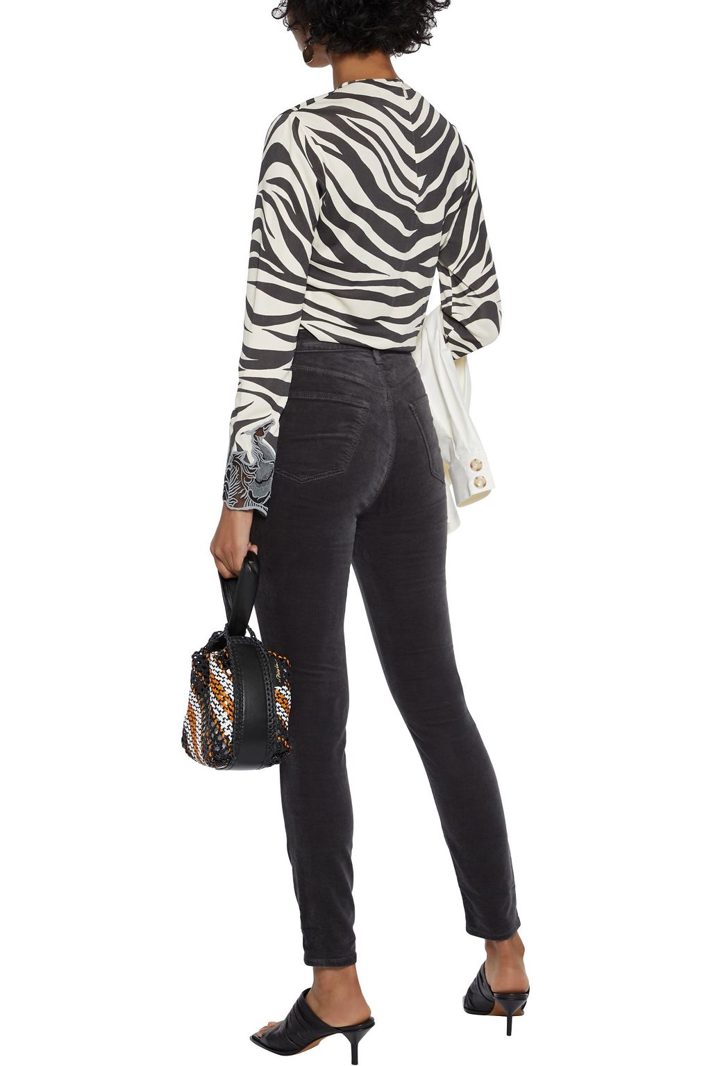 J BRAND Leenah cotton-blend velvet skinny pants
