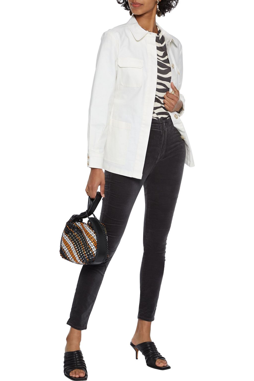 J BRAND Leenah cotton-blend velvet skinny pants