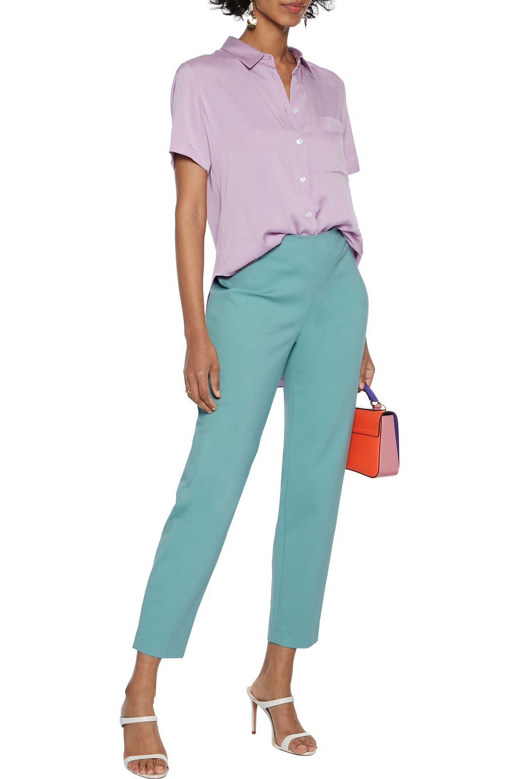 M MISSONI Cropped cotton-blend slim-leg pants