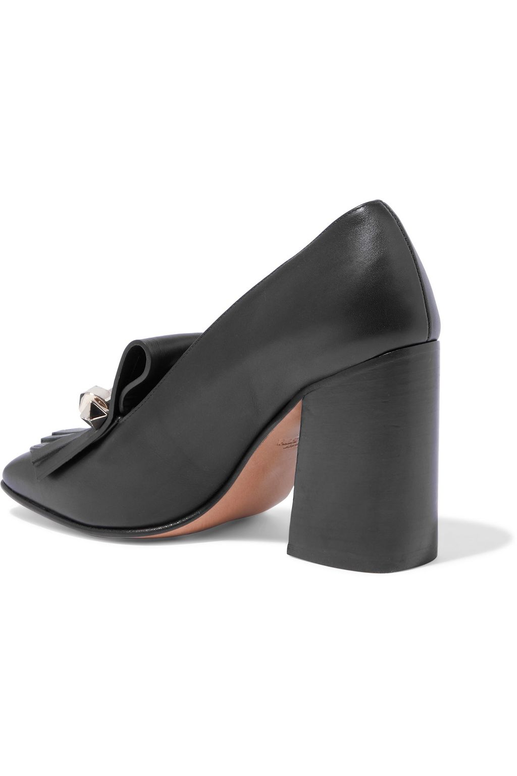 VALENTINO GARAVANI Uptown fringed embellished leather pumps