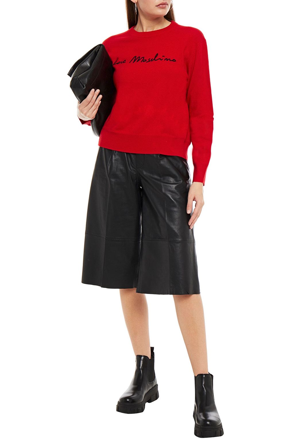 LOVE MOSCHINO Embroidered knitted sweater