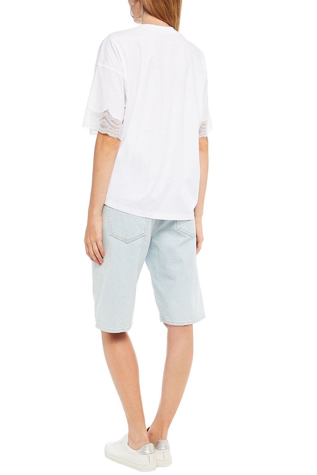 ATM ANTHONY THOMAS MELILLO Lace-trimmed cotton-jersey T-shirt