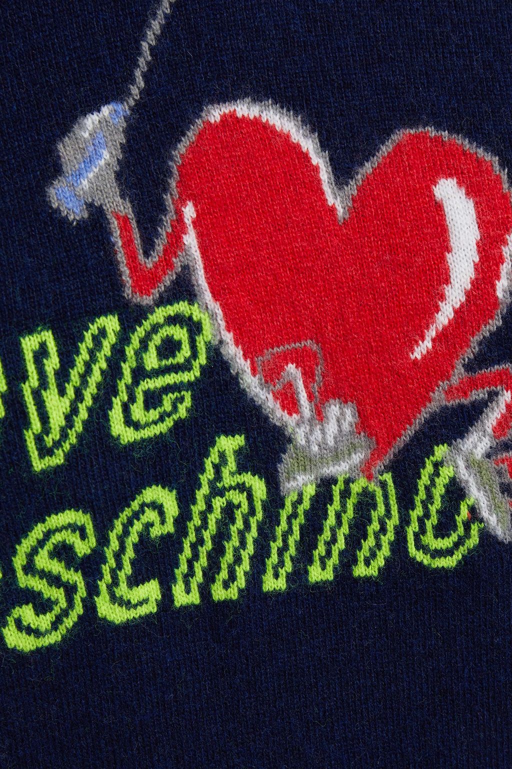 LOVE MOSCHINO Intarsia-knit turtleneck sweater