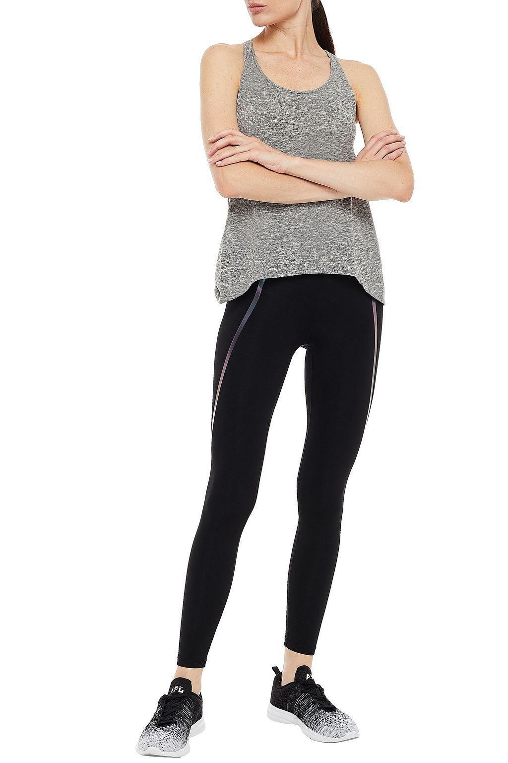 APL ATHLETIC PROPULSION LABS Slub mélange cotton-blend jersey tank