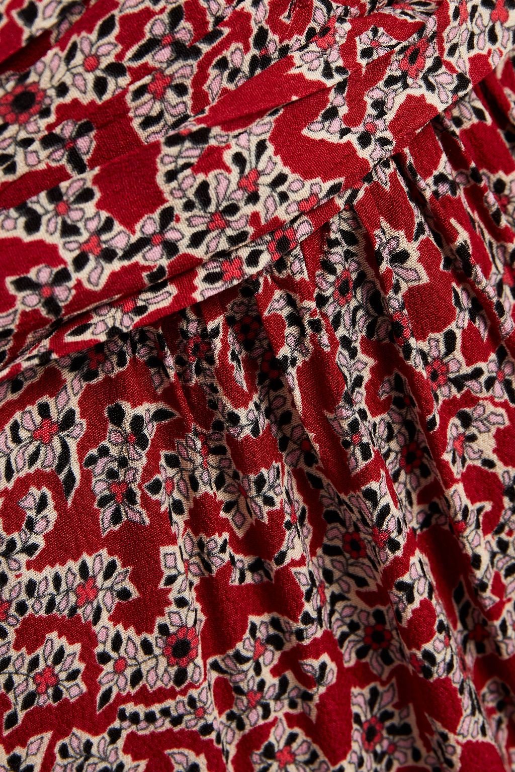 BA&SH Chelsea wrap-effect floral-print crepe dress